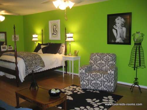 Teenage Girl Bedroom Ideas for Green Room