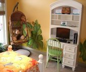 jungle room theme, jungle wall murals, jungle theme bedding, cool bedrooms, bedroom decor ideas, decorating boys rooms, colors to paint a room, bedroom themes for boys