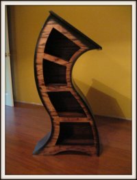 Picture of 4ft Curved wood bookshelf