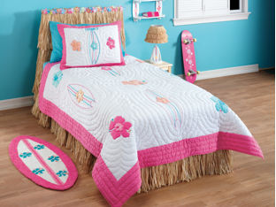 roxy bedding, roxy room, roxy surfboards, roxy stickers,bedroom decorating ideas for girls, girls bedrooms decor,  teen girls room 