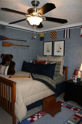 decorating small room, boys room, sailboat theme  by Jodie Murphy