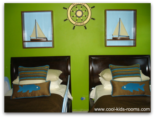 nautical bedroom decor, nautical bedding, nautical wall decor