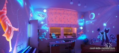 Glow in the dark kids room