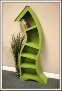 Picture of 6FT green curved shelf 
