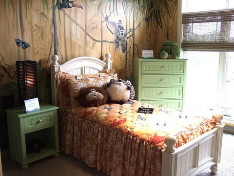 photo wall murals, jungle theme, kids room